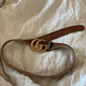 Gucci Leather Belt Double G “Cuir” Size 80